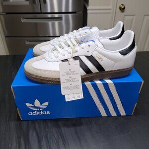 Adidas Samba OG Originals White/Black IE3675 Big Kids Sz 5.5 Women's Sz 6.5/7